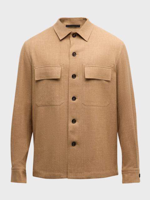 Men's Oasi Cashmere Linen Overshirt