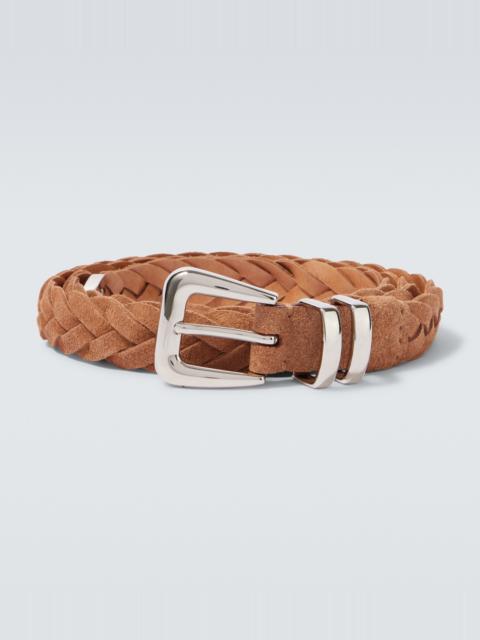 Brunello Cucinelli Braided suede belt