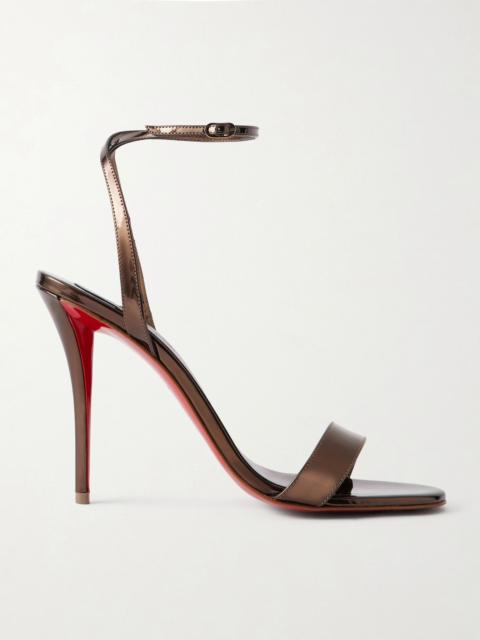 Christian Louboutin Miss Z 100 metallic patent-leather sandals Bronze