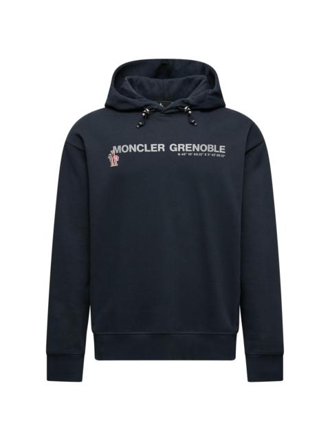 Moncler Grenoble Men's Hoodie in Cotton - Navy Blue