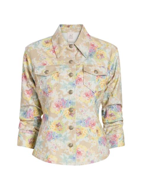 Cinq à Sept Canyon Ikat Bouquet denim jacket