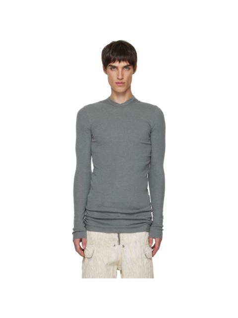 Rick Owens Gray Concordians Rib LS Hoodie
