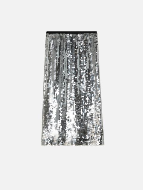 PINKO SEQUINNED MESH PENCIL SKIRT