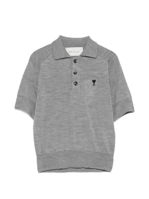 AMI Paris logo-embroidered polo shirt