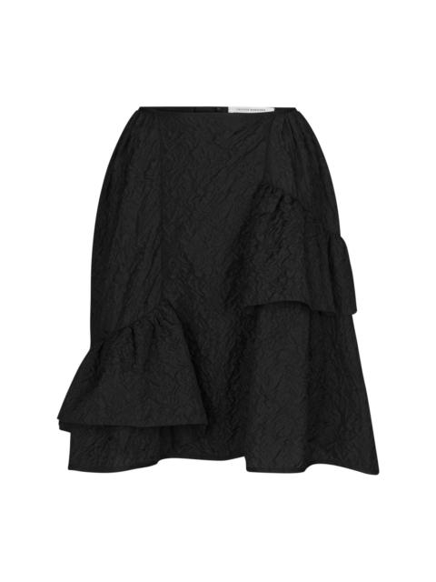 Vanilla matelassÃ©-effect midi skirt