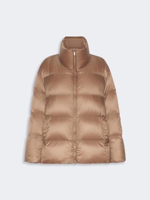 Max Mara ADORATO Roomy puffer jacket in water-repellent plain-weave fabric - CAMEL