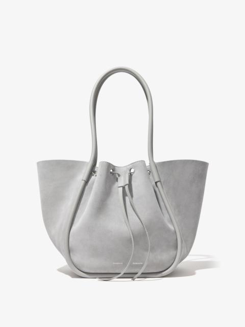 Large Ruched Tote in Suede