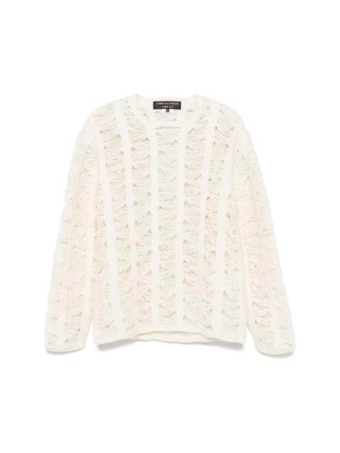 Comme des Garçons Homme Plus ripped-detail sweater