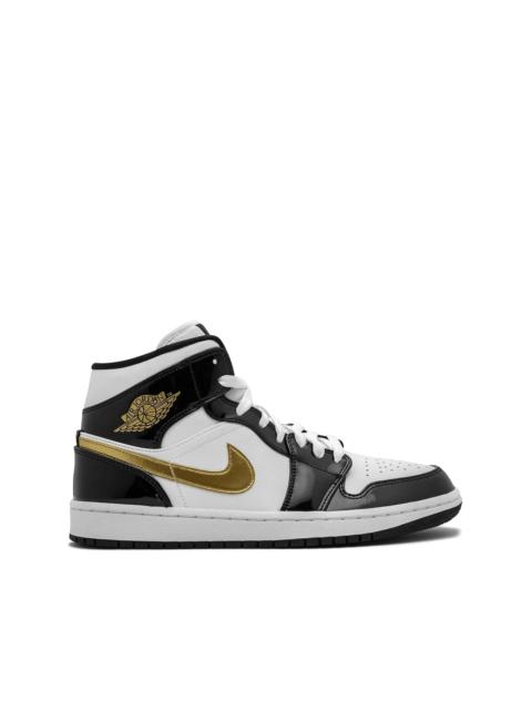 Air Jordan 1 Mid SE "Black/Gold Patent Leather" sneakers