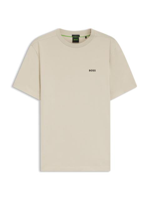 BOSS STRETCH-COTTON T-SHIRT WITH LOGO DETAIL