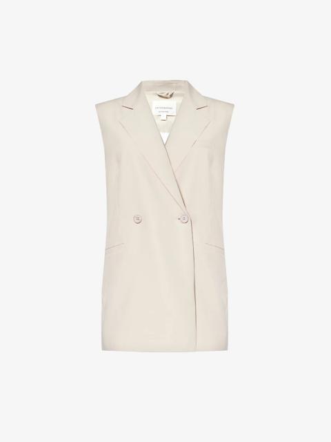 VIKTORIA & WOODS Legendary sleeveless regular-fit cotton and linen-blend blazer