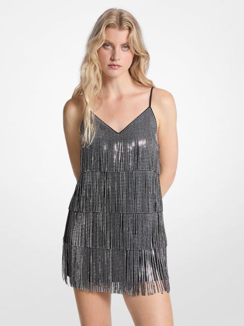MICHAEL KORS Studded Fringe Slip Dress