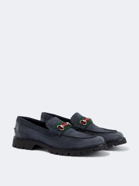 GUCCI Horsebit suede loafers