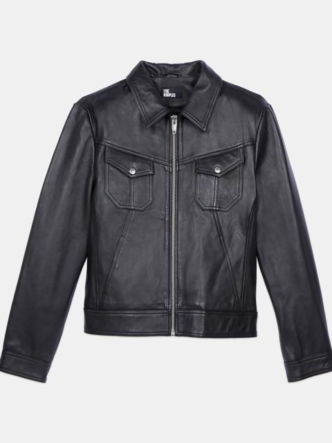 The Kooples BLACK LEATHER JACKET