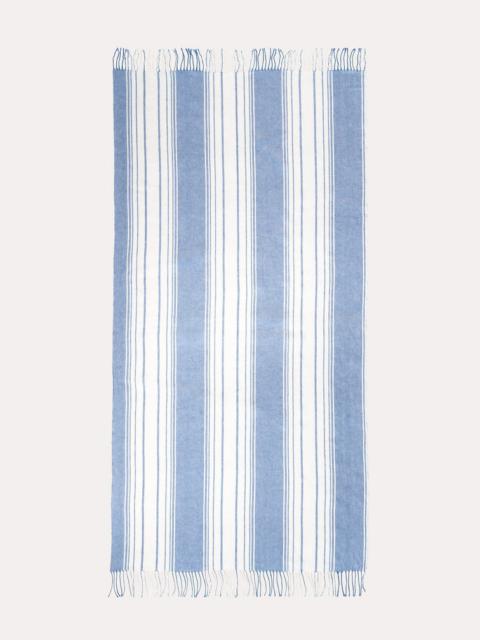 Totême Striped linen-blend sarong cornflower