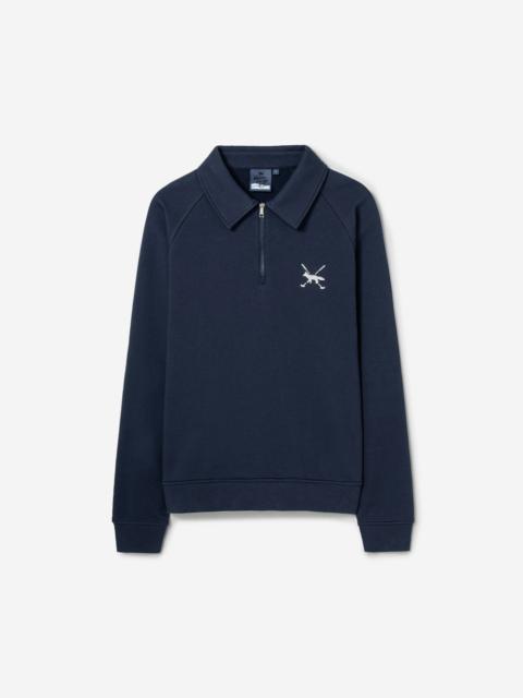Maison Kitsuné Men Profile Fox Half Zip Sweatshirt