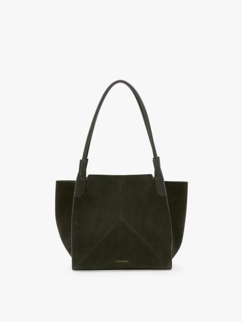 Victoria Beckham Victoria Tote Bag In Dark Olive Suede