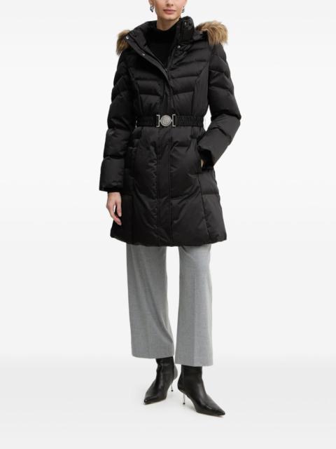 GUESS USA hooded belted coat