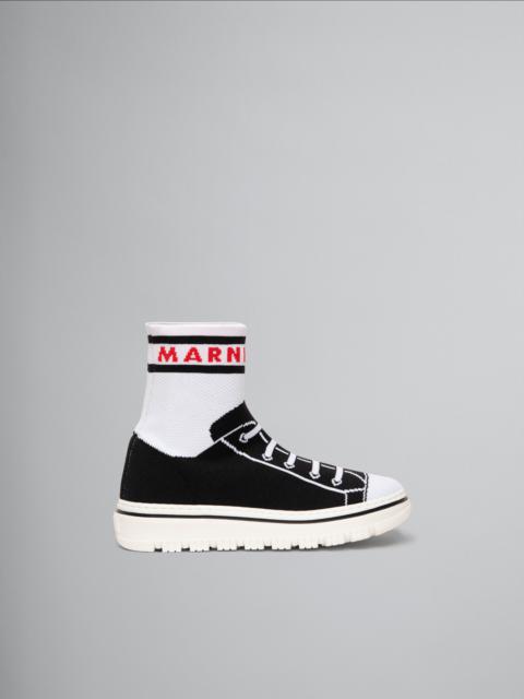 Marni TROMPE L'ŒIL JACQUARD HIGH-TOP SNEAKER