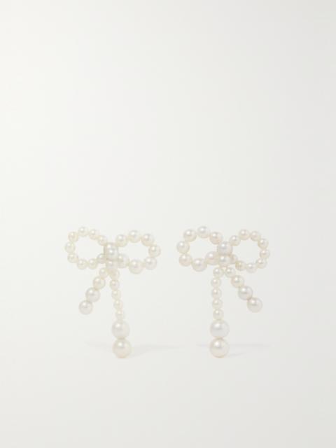 SOPHIE BILLE BRAHE Rosette De Perles 14-karat Gold Pearl Earrings
