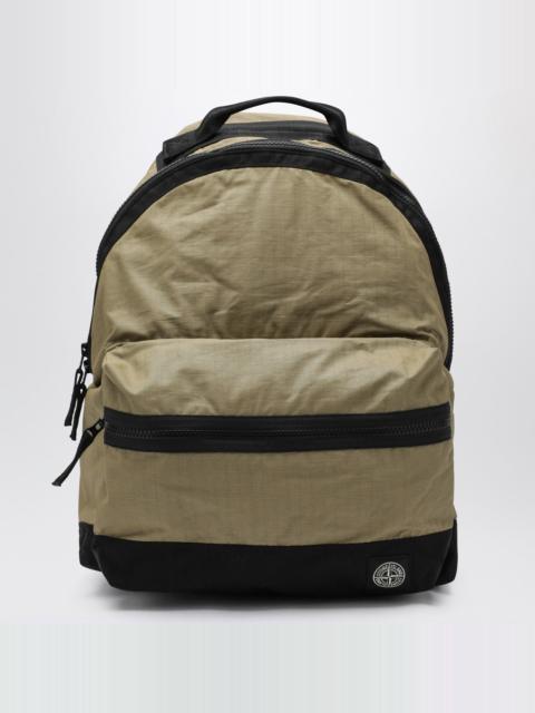 Stone Island Military green cotton ripstop backpack