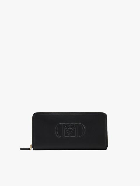 Mode Travia Zip Around Wallet in Spanish Nappa Leather