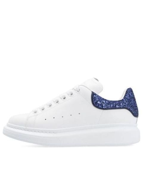 Alexander McQueen (WMNS) Alexander McQueen Oversized Sneaker 'White Navy Glitter' 558945WIA4Y9095