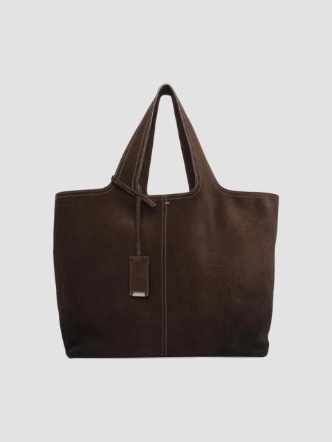 Santoni Women's Chapelier Large Leather Tote Bag - Dark Brown