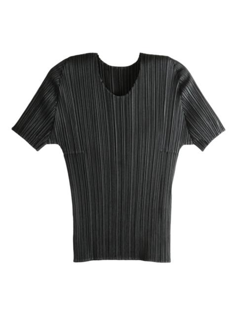 Pleats Please Issey Miyake pleated short-sleeve top