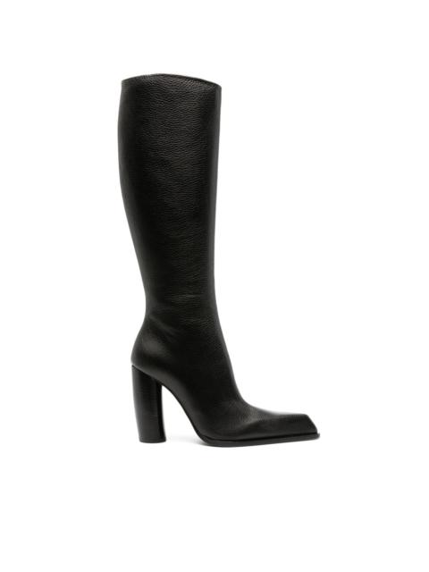 110mm pointed knee-high leather boot