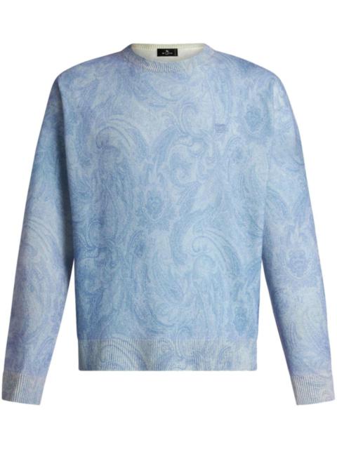 Etro paisley intarsia-knit jumper