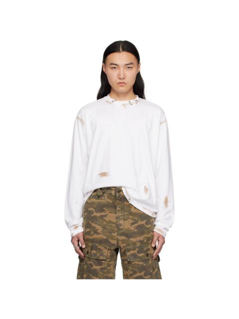 We11done White Pierced T-shirt