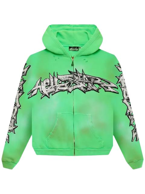 HELLSTAR Graffiti Zip-Up Hoodie "Green" HSR318