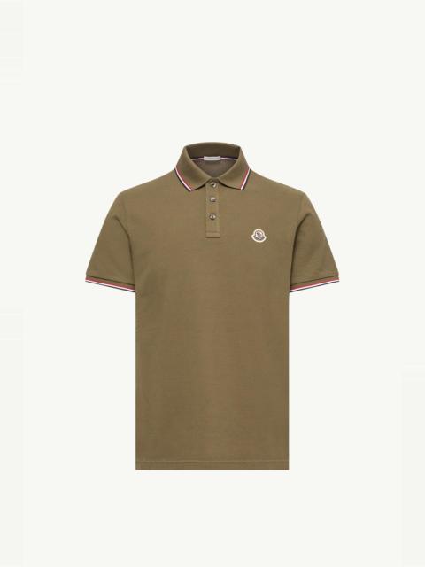 Moncler Tricolor-Trimmed Cotton Piquet Polo Shirt