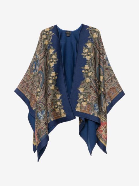Etro paisley-print cape jacket