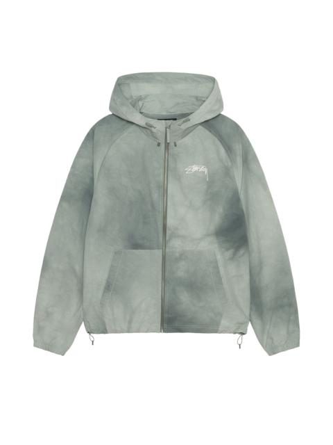Stüssy Stussy Beach Shell Wave Dye Zip Hoodie 'Sage'
