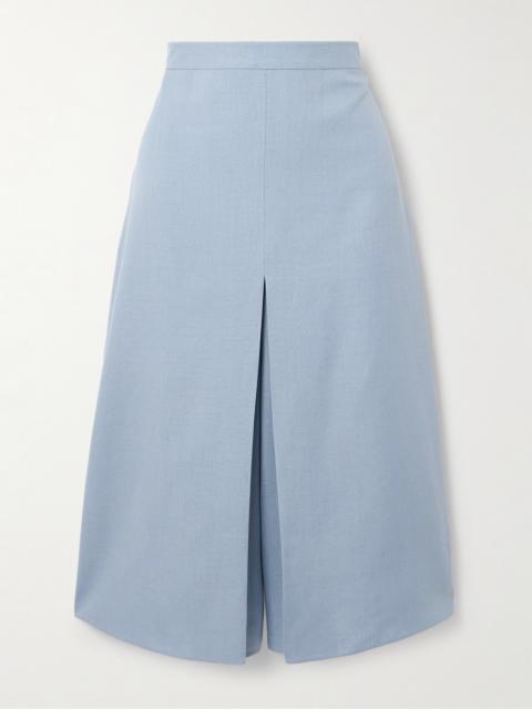 Valentino Layered Canvas Wide-leg Pants