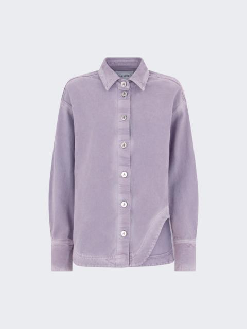 THE ATTICO Gabardine Shirt Mauve Fade