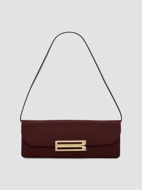 Victoria Beckham Women's Dorian East-West Velvet Clutch - Dark Burgundy