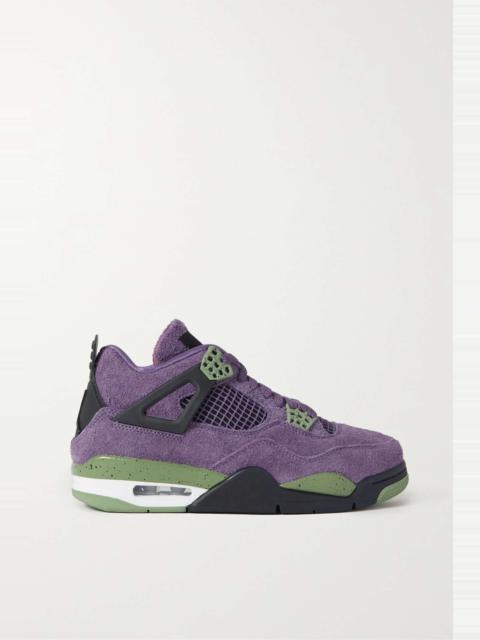 Jordan Air Jordan 4 Retro rubber-trimmed suede high-top sneakers
