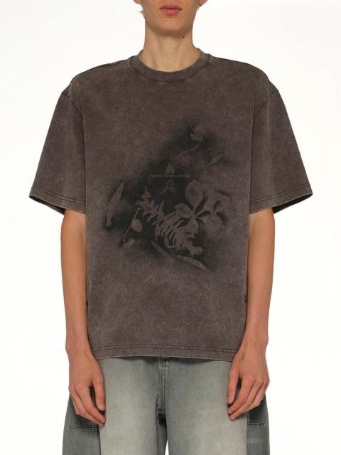 FENG CHEN WANG Spray Painted Plant T-Shirt in Grey