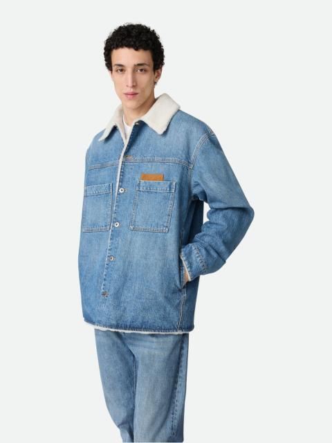 Bottega Veneta Vintage Indigo Denim And Shearling Jacket