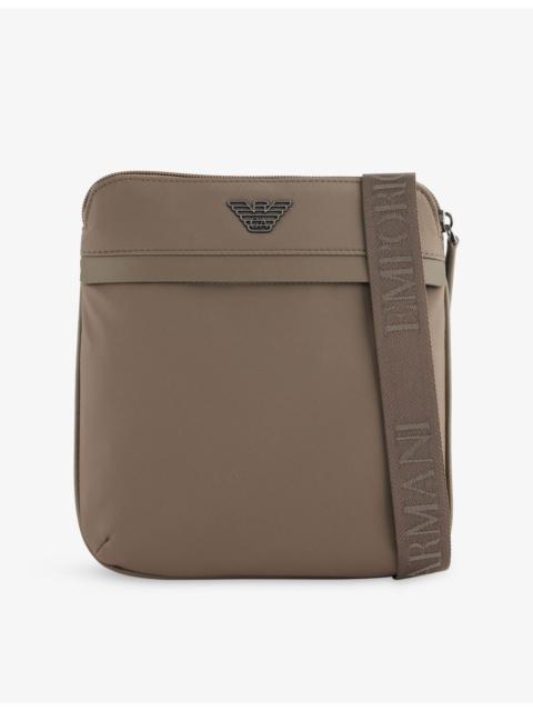 EMPORIO ARMANI Flat Woven Cross-Body Bag