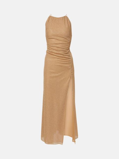 Oséree Glitter gathered maxi dress
