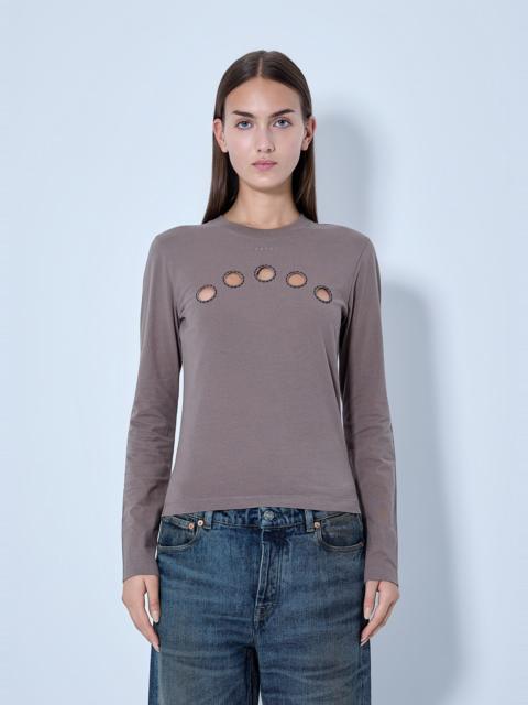 Marni Cut-Out Detail Long Sleeve Top