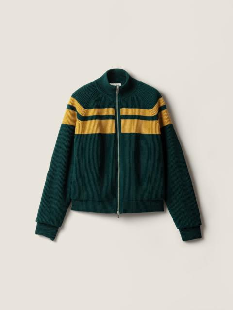 Miu Miu Wool bomber jacket with zipper