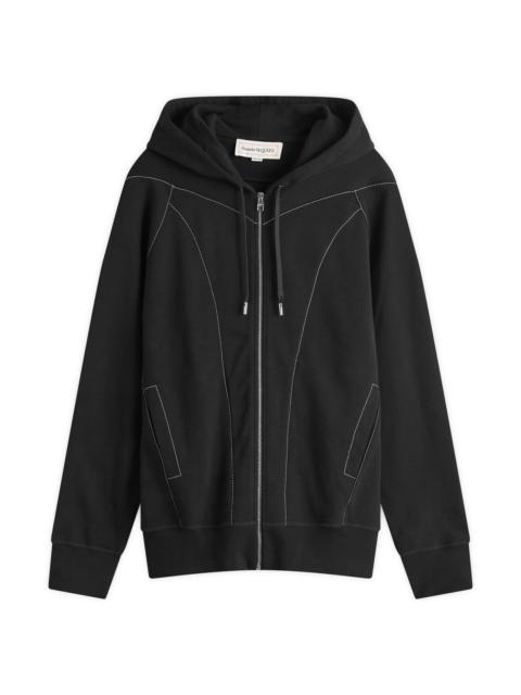 Alexander McQueen Alexander McQueen Contrast Stitch Zip Hoodie