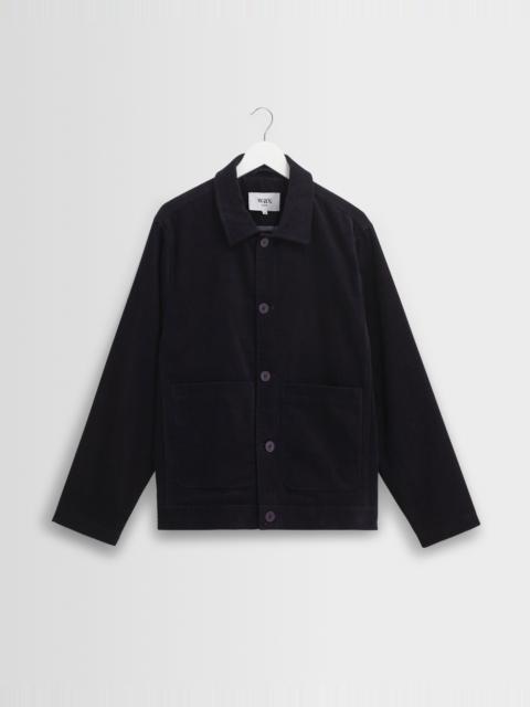 Wax London Landmark - Navy Corduroy Chore Jacket
