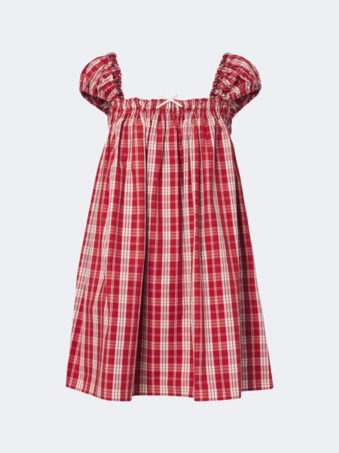 FAITHFULL Belinha checked cotton minidress