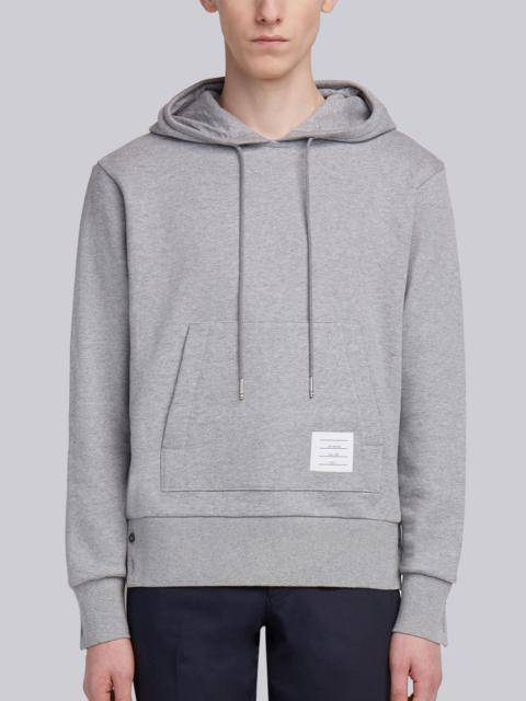 Light Grey Loopback Jersey Knit Center Back Stripe Pullover Hoodie